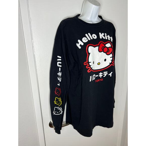 Ripple Junction Hello Kitty Tokyo Japanese Long Sleeve T-Shirt Black ~ Size L - Picture 3 of 5
